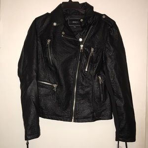 Faux Leather Moto Jacket